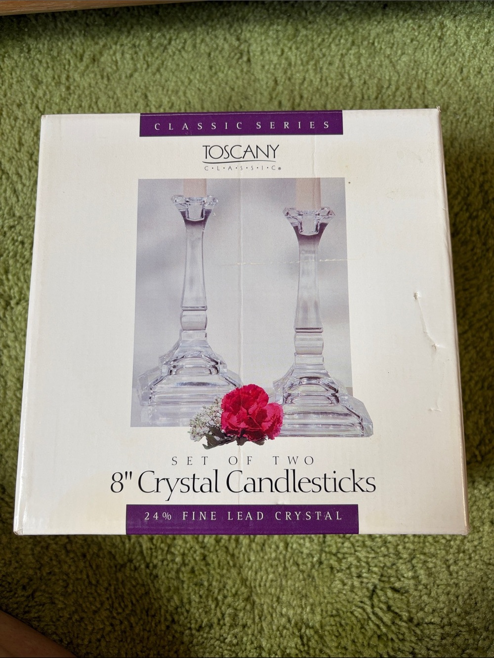 Tuscany Classic Series Clear Crystal Candlesticks - Set of 2